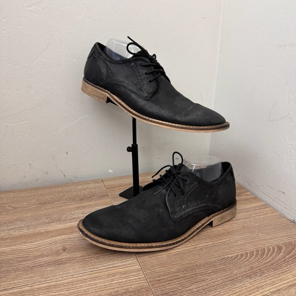 Kenneth Cole Reaction Black Leather Oxford Shoes Men’s Size 9